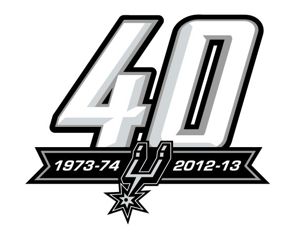 San Antonio Spurs 2012-13 Anniversary Logo iron on paper